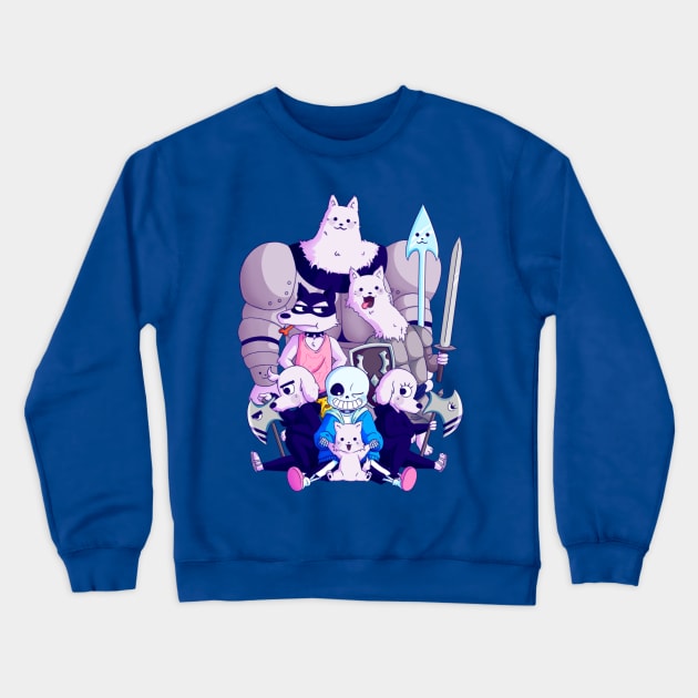 Undertale dogs Crewneck Sweatshirt by watermelonium